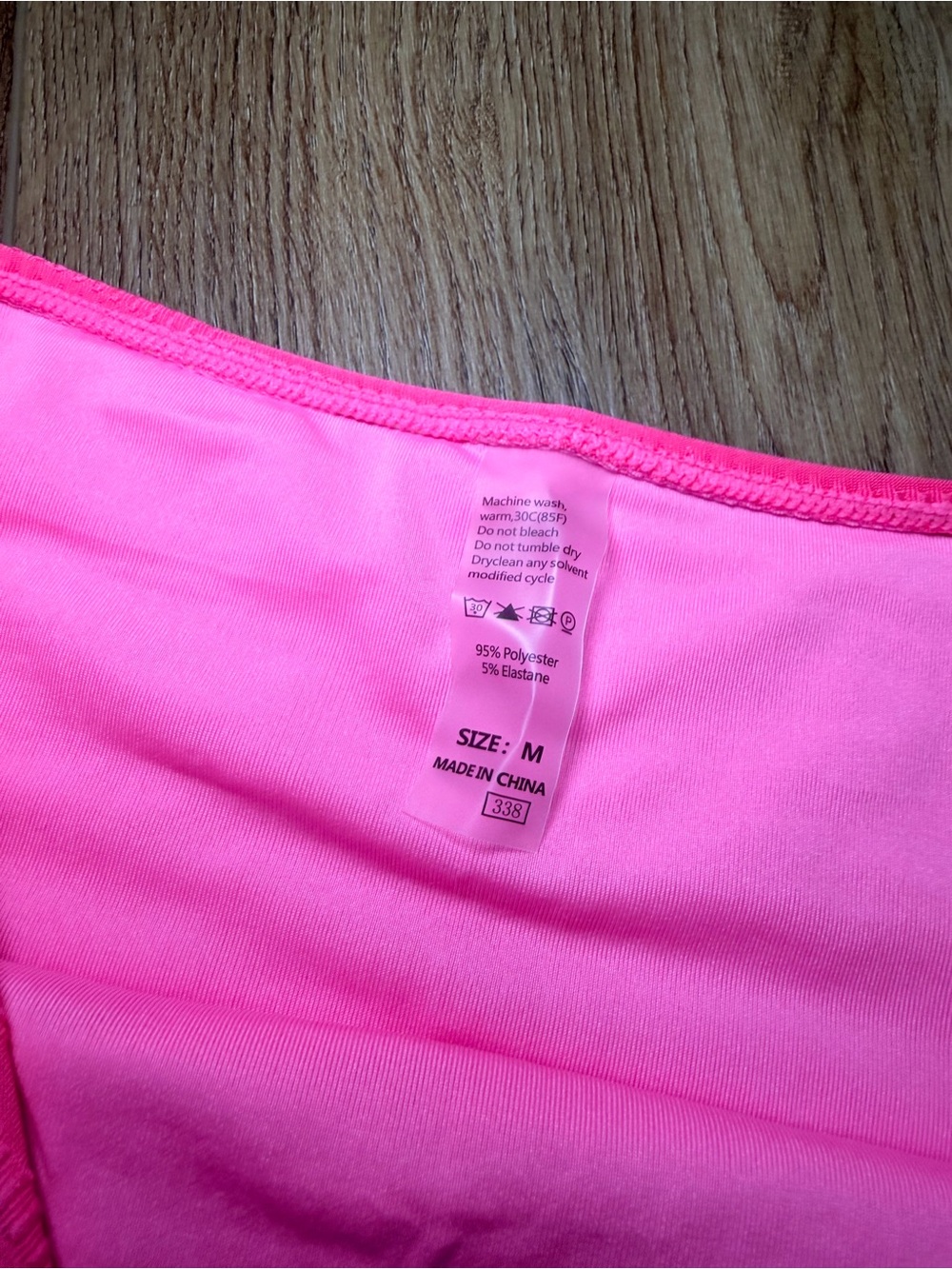 Hot Pink Textured High Waisted Bikini Set Twist Front Tummy Control M Summer - Picture 4 of 9